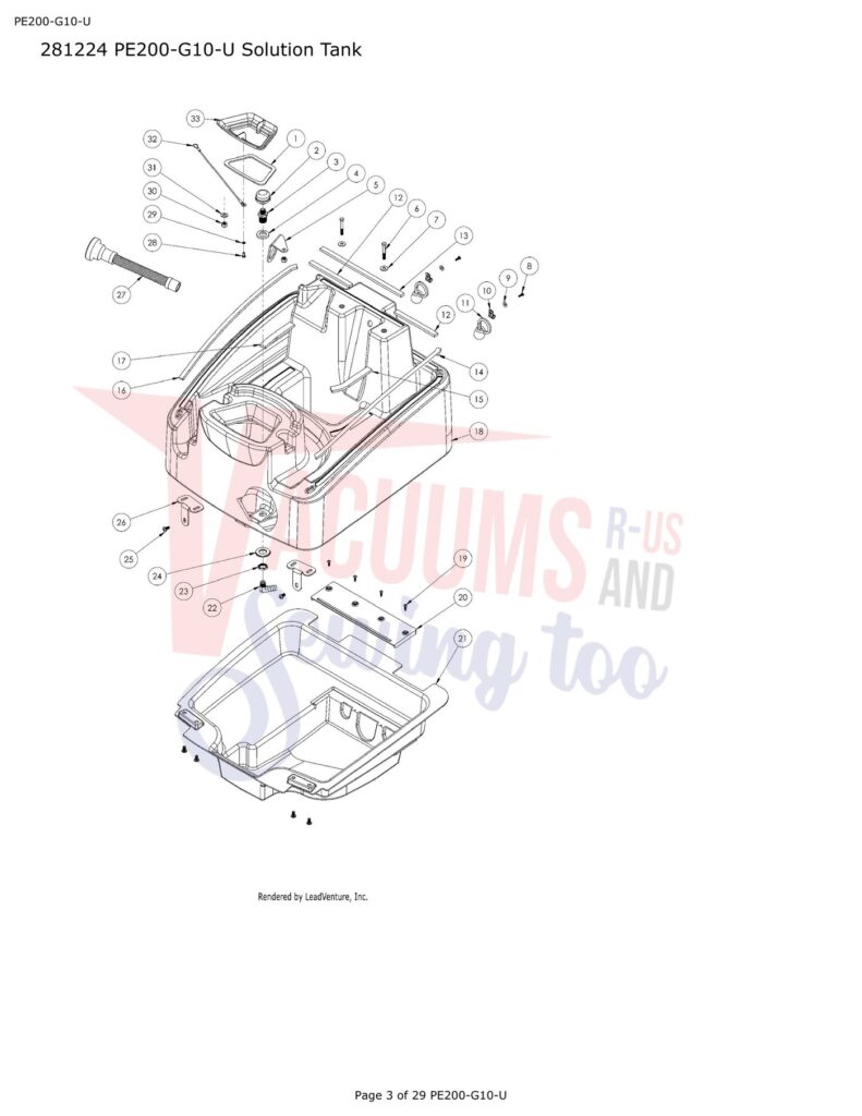 Powr-Flite 281224 exploded schematic diagram (page 1)