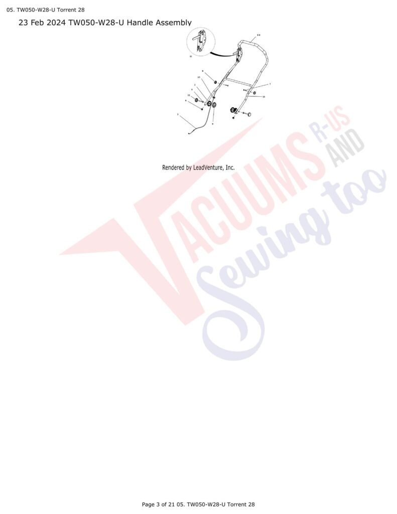 Tornado TW050-W28-U exploded schematic diagram (page 1)