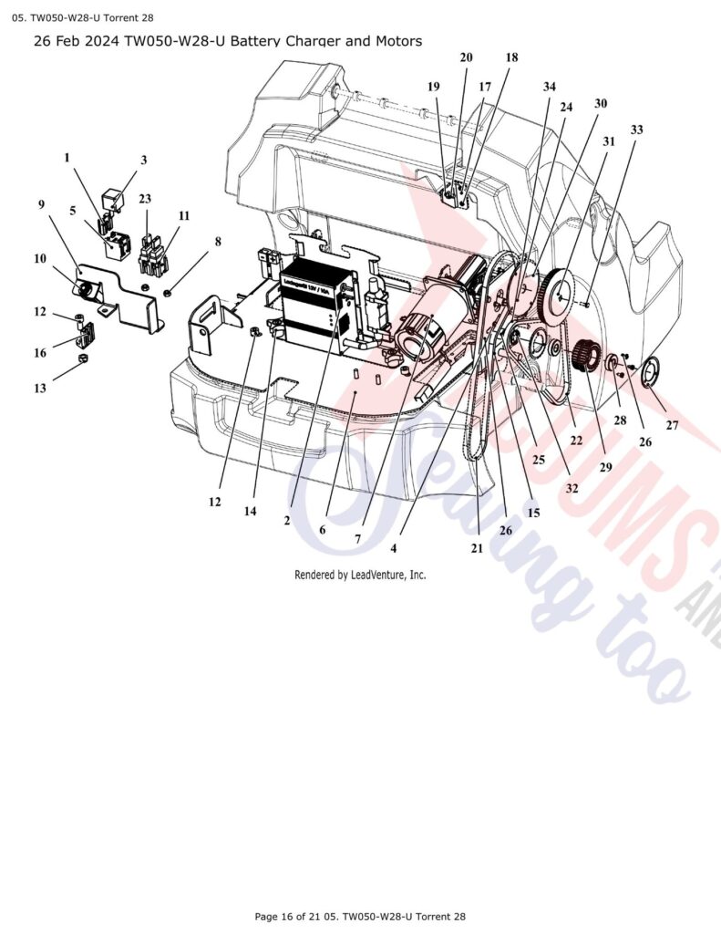Tornado TW050-W28-U exploded schematic diagram (page 6)