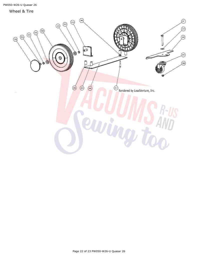 Powr-Flite PW050-W26-U exploded schematic diagram (page 8)