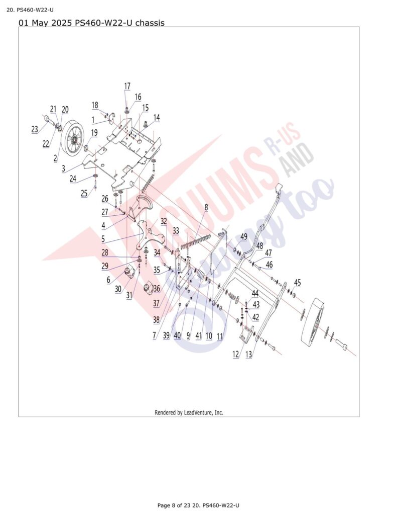 Powr-Flite PS460-W22 exploded schematic diagram (page 3)