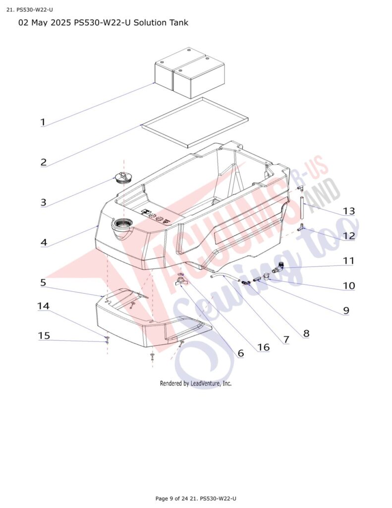 Powr-Flite PS530-W22-U exploded schematic diagram (page 3)