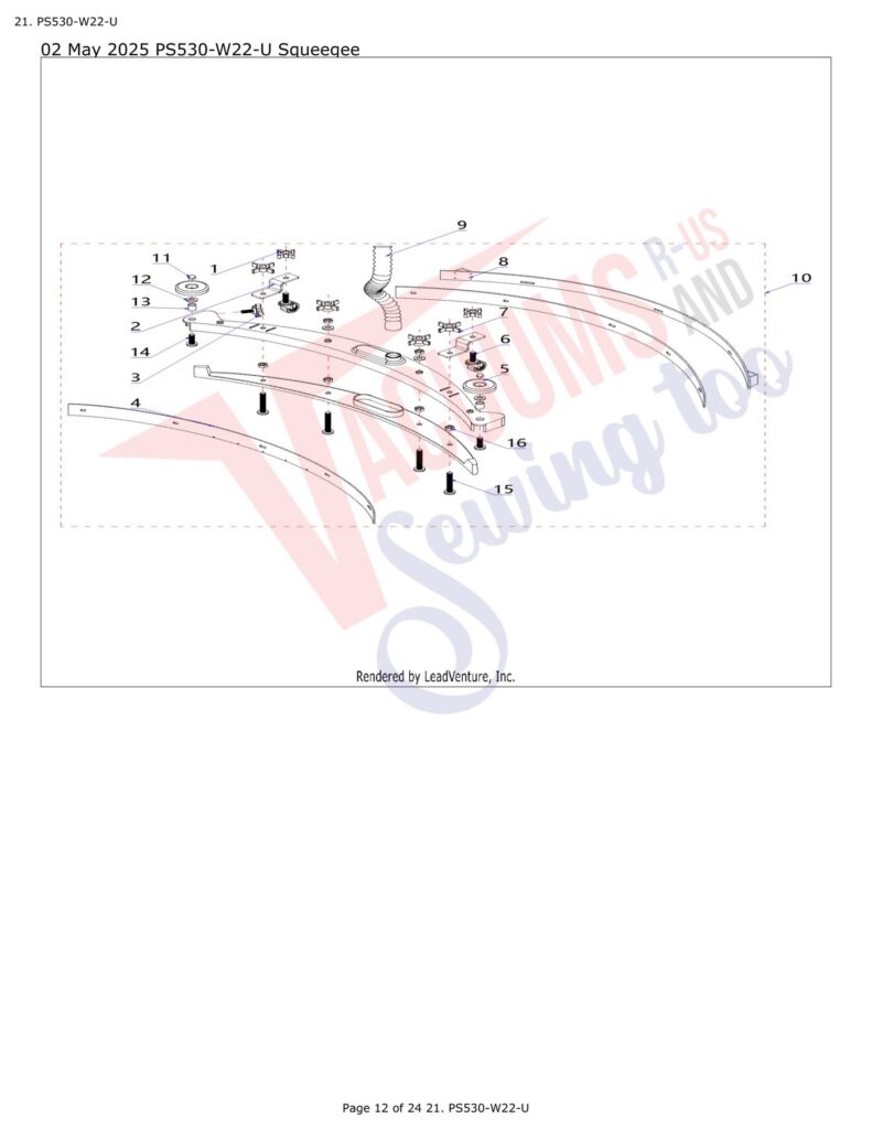 Powr-Flite PS530-W22-U exploded schematic diagram (page 4)