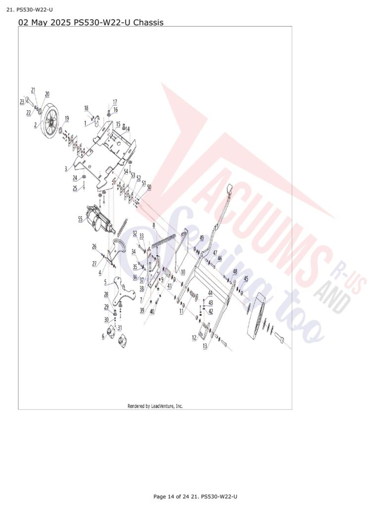 Powr-Flite PS530-W22-U exploded schematic diagram (page 5)