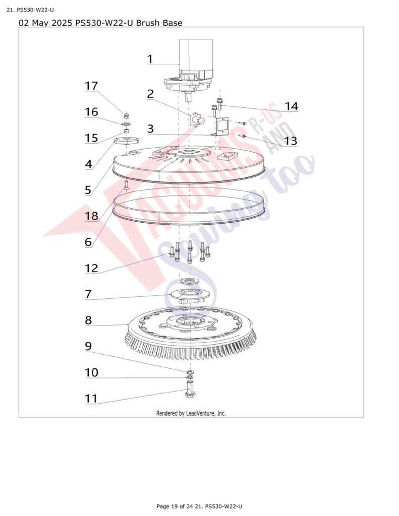 Powr-Flite PS530-W22-U exploded schematic diagram (page 6)