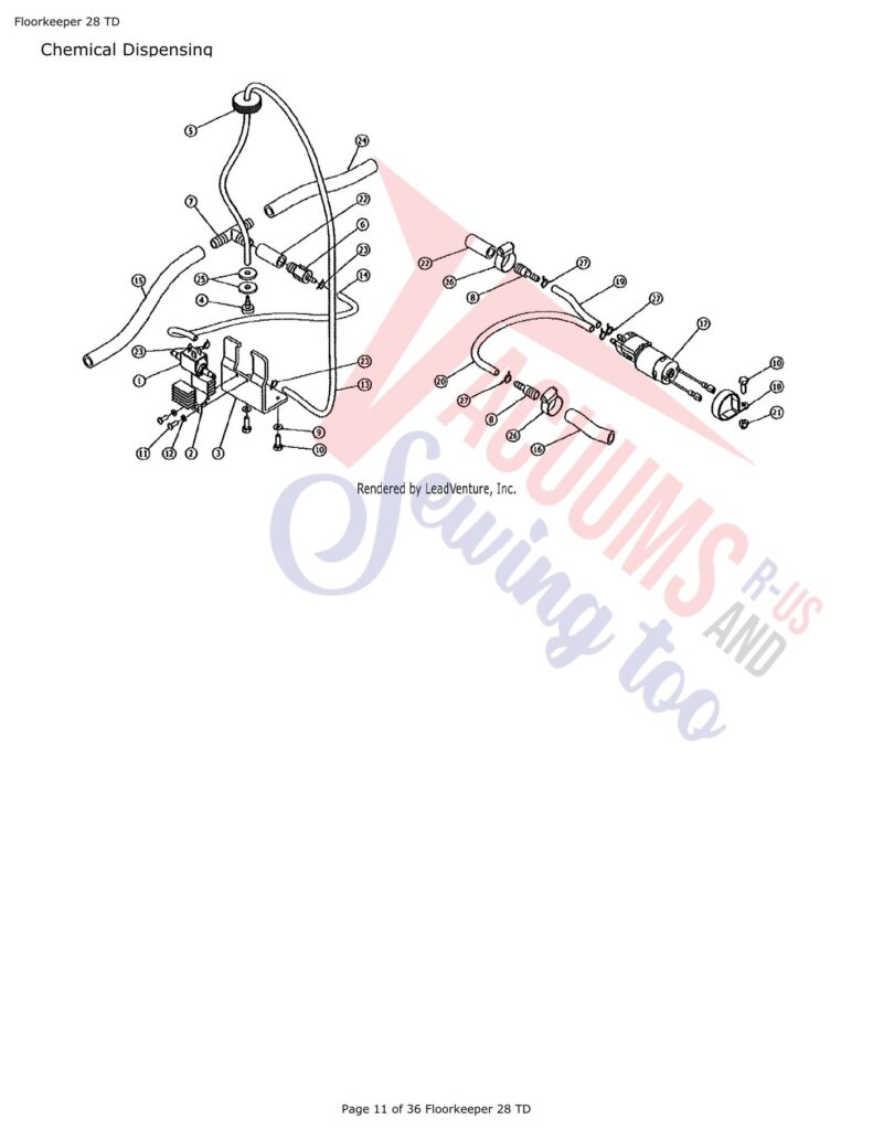 Tornado FloorKeep 28 exploded schematic diagram (page 9)