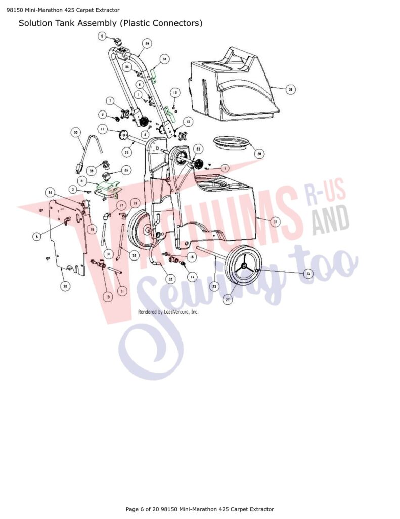 Tornado 98150 exploded schematic diagram (page 2)