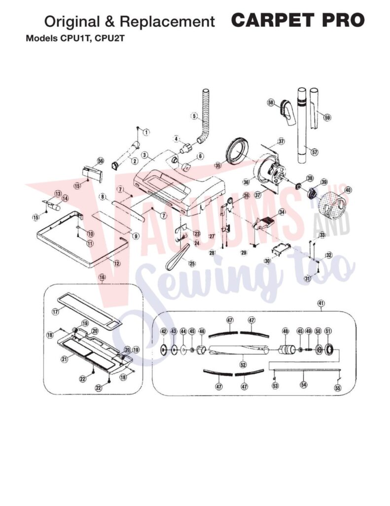 Eureka CPU1T exploded schematic diagram (page 2)