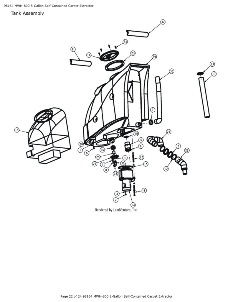 Tornado 98164 MWH-800 exploded schematic diagram (page 9)