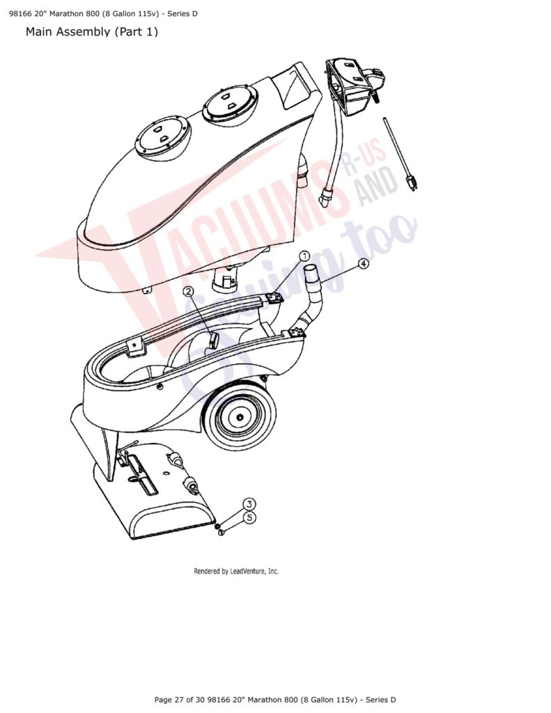 Powr-Flite 98166 exploded schematic diagram (page 3)