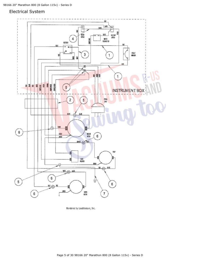 Powr-Flite 98166 exploded schematic diagram (page 5)