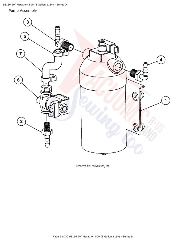 Powr-Flite 98166 exploded schematic diagram (page 7)