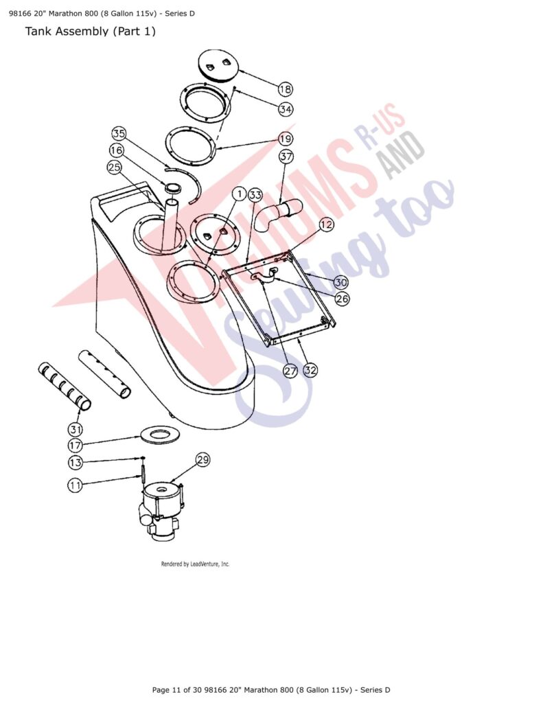 Powr-Flite 98166 exploded schematic diagram (page 8)