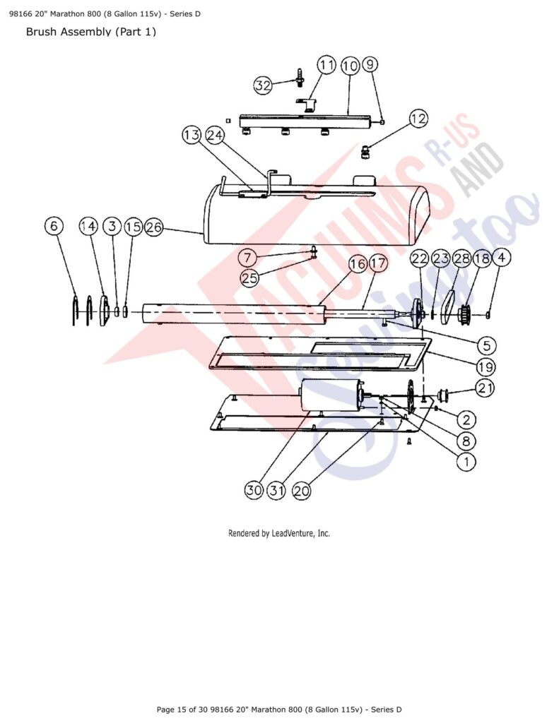 Powr-Flite 98166 exploded schematic diagram (page 10)