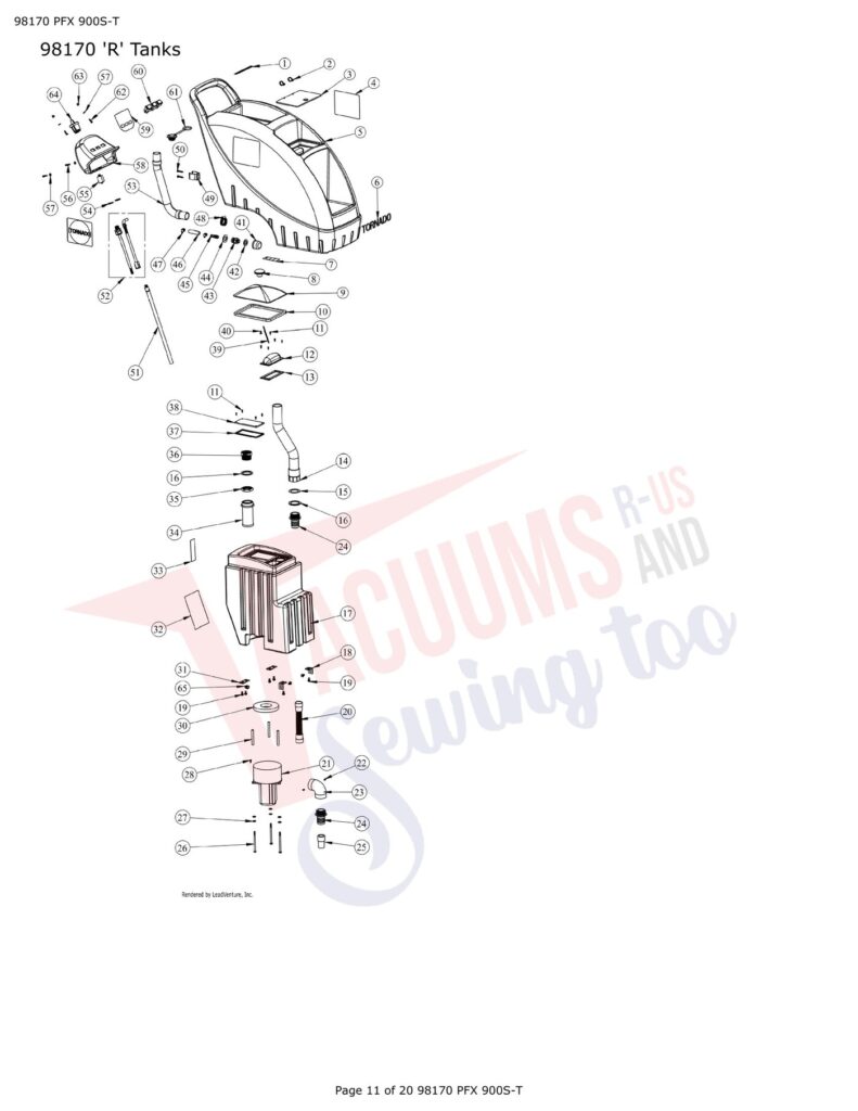 Tornado 98170 PFX exploded schematic diagram (page 3)