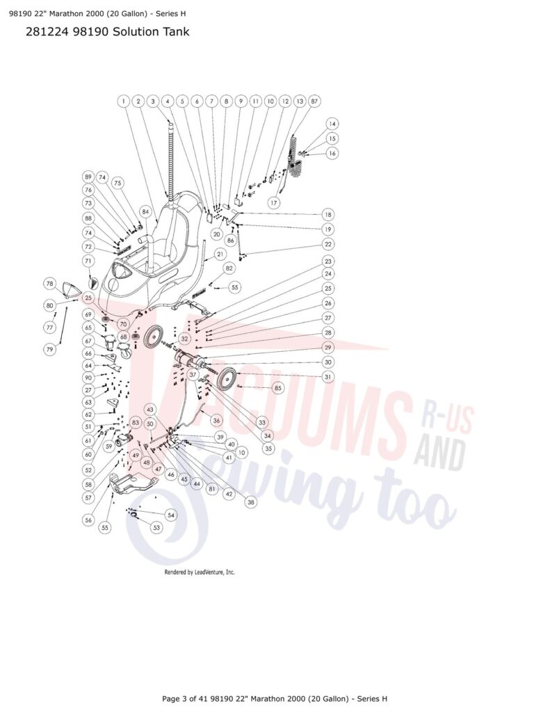 Tornado 98190 exploded schematic diagram (page 1)