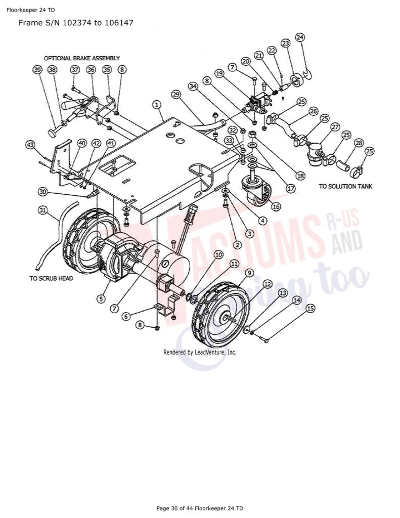 Tornado FloorKeep 24 exploded schematic diagram (page 5)