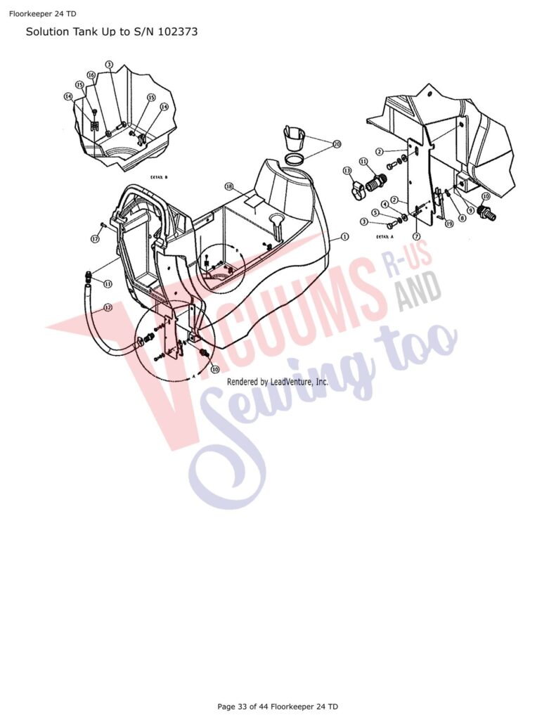 Tornado FloorKeep 24 exploded schematic diagram (page 6)