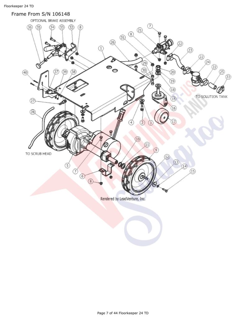 Tornado FloorKeep 24 exploded schematic diagram (page 12)