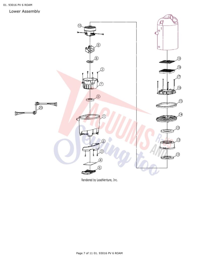 Tornado 93016 PV 6 ROAM exploded schematic diagram (page 3)