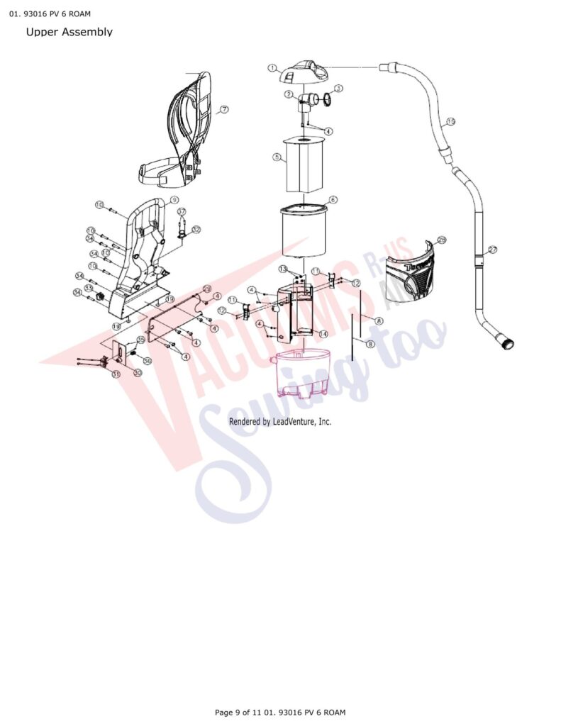 Tornado 93016 PV 6 ROAM exploded schematic diagram (page 4)