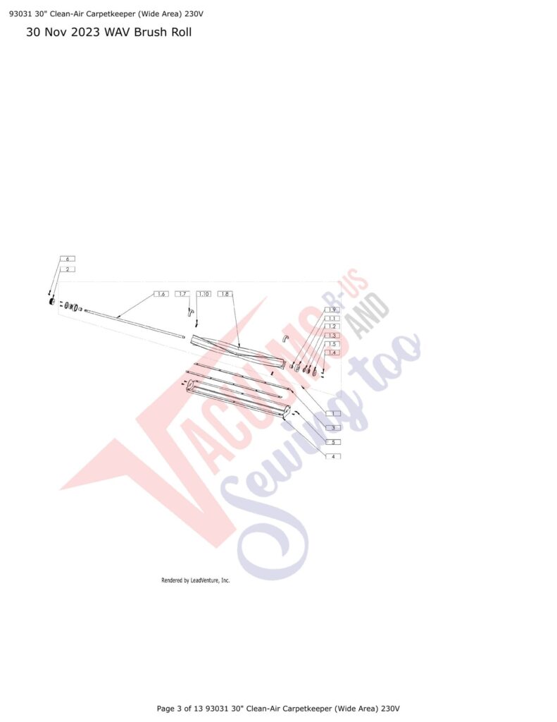 Tornado 93031 exploded schematic diagram (page 1)