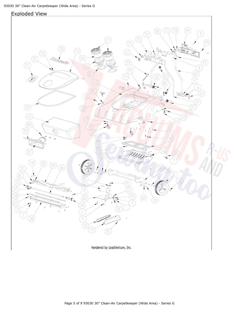 Tornado 93030 exploded schematic diagram (page 2)