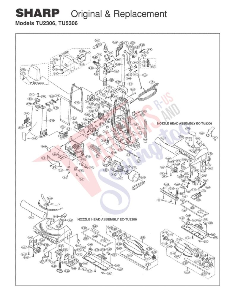 Sharp EC-TU5306 exploded schematic diagram (page 1)