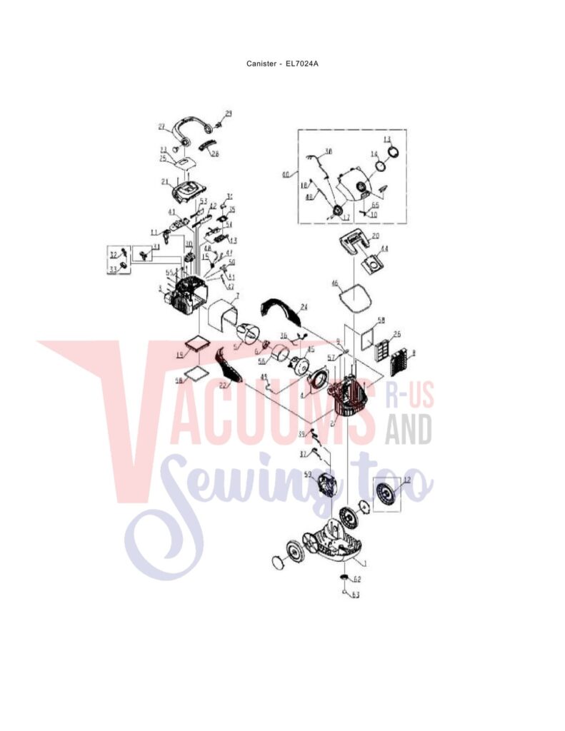 Electrolux EL7024A exploded schematic diagram (page 1)