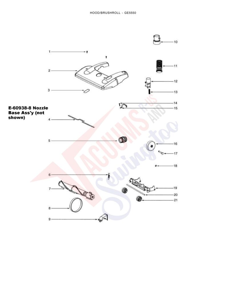 Eureka GE5550 exploded schematic diagram (page 3)