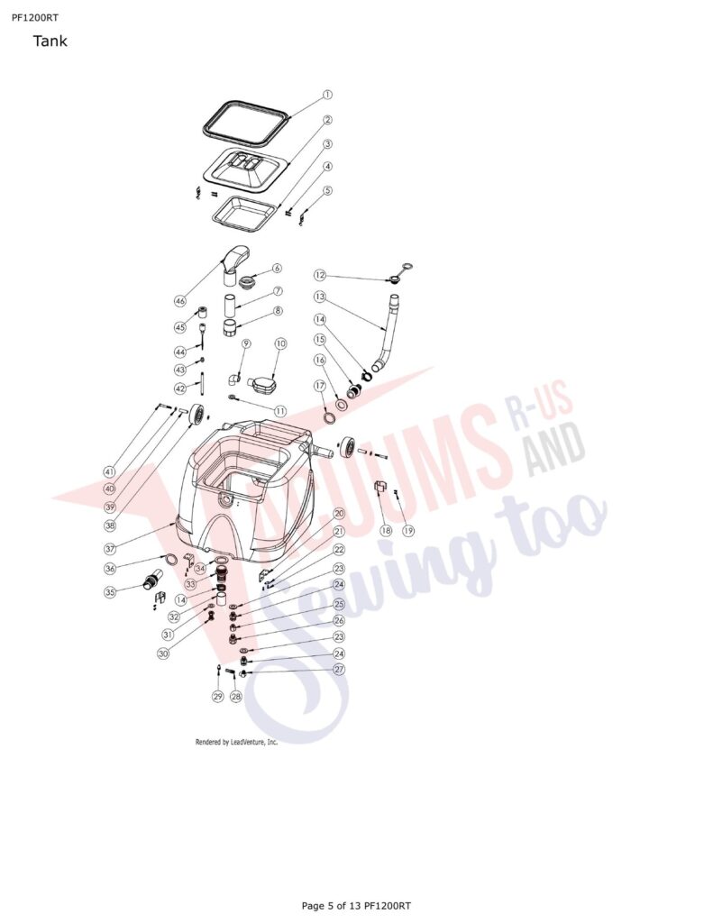Tornado PFX1200RT exploded schematic diagram (page 2)