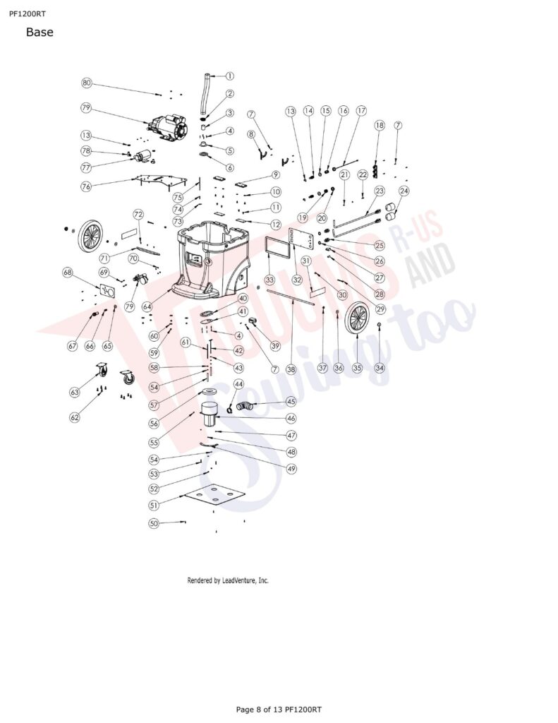 Tornado PFX1200RT exploded schematic diagram (page 3)