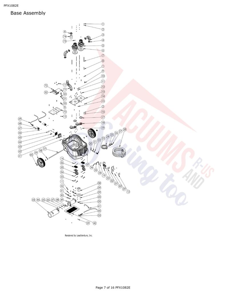 Powr-Flite PFX1082E exploded schematic diagram (page 3)