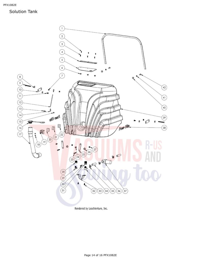 Powr-Flite PFX1082E exploded schematic diagram (page 5)