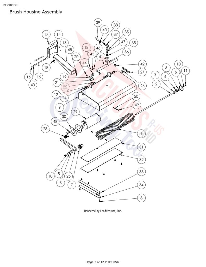 Tornado PFX900SG exploded schematic diagram (page 2)