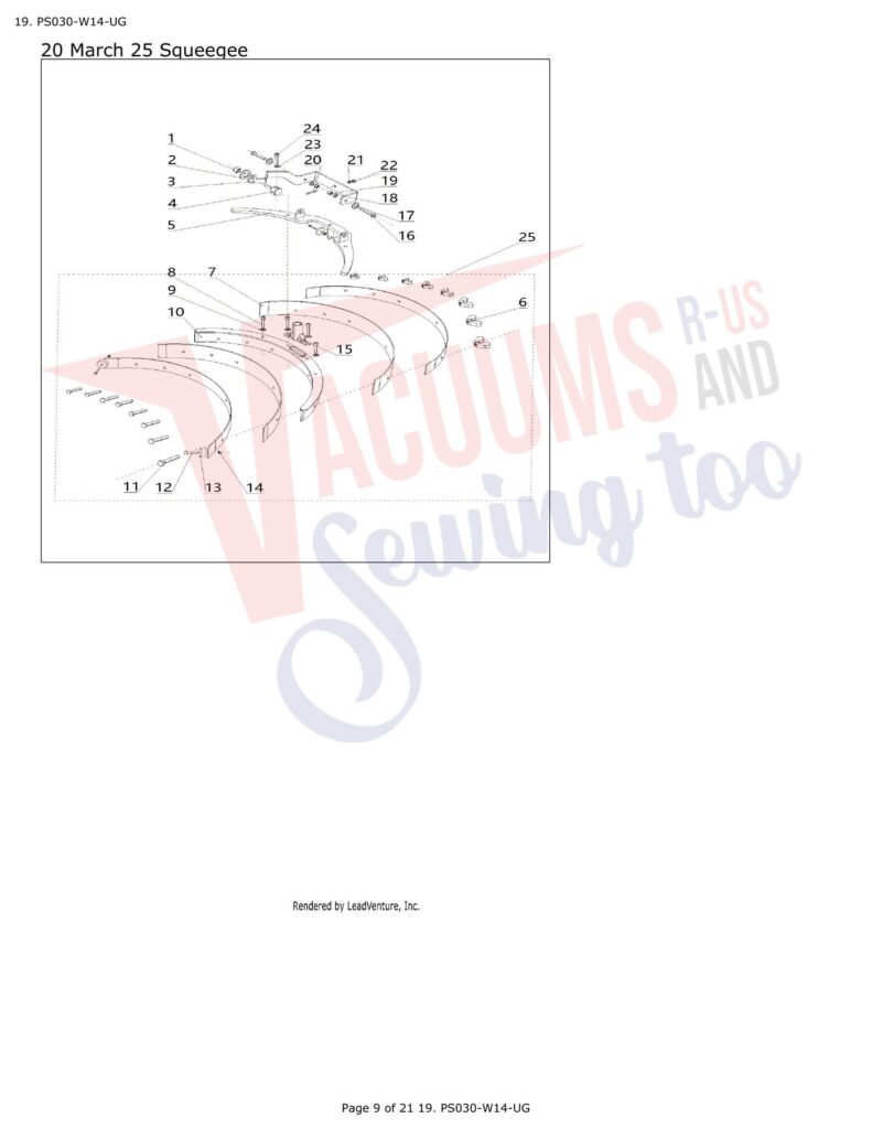 Powr-Flite PS030-W14-UG exploded schematic diagram (page 3)