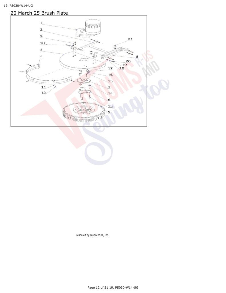 Powr-Flite PS030-W14-UG exploded schematic diagram (page 4)