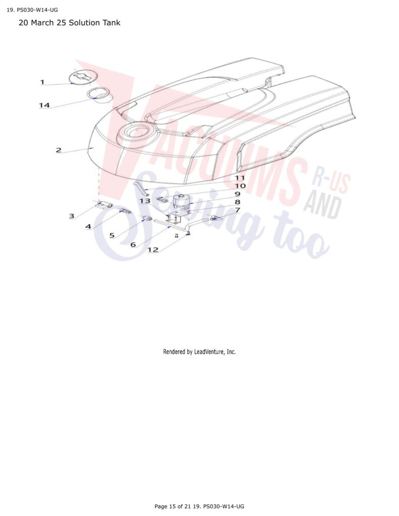 Powr-Flite PS030-W14-UG exploded schematic diagram (page 5)
