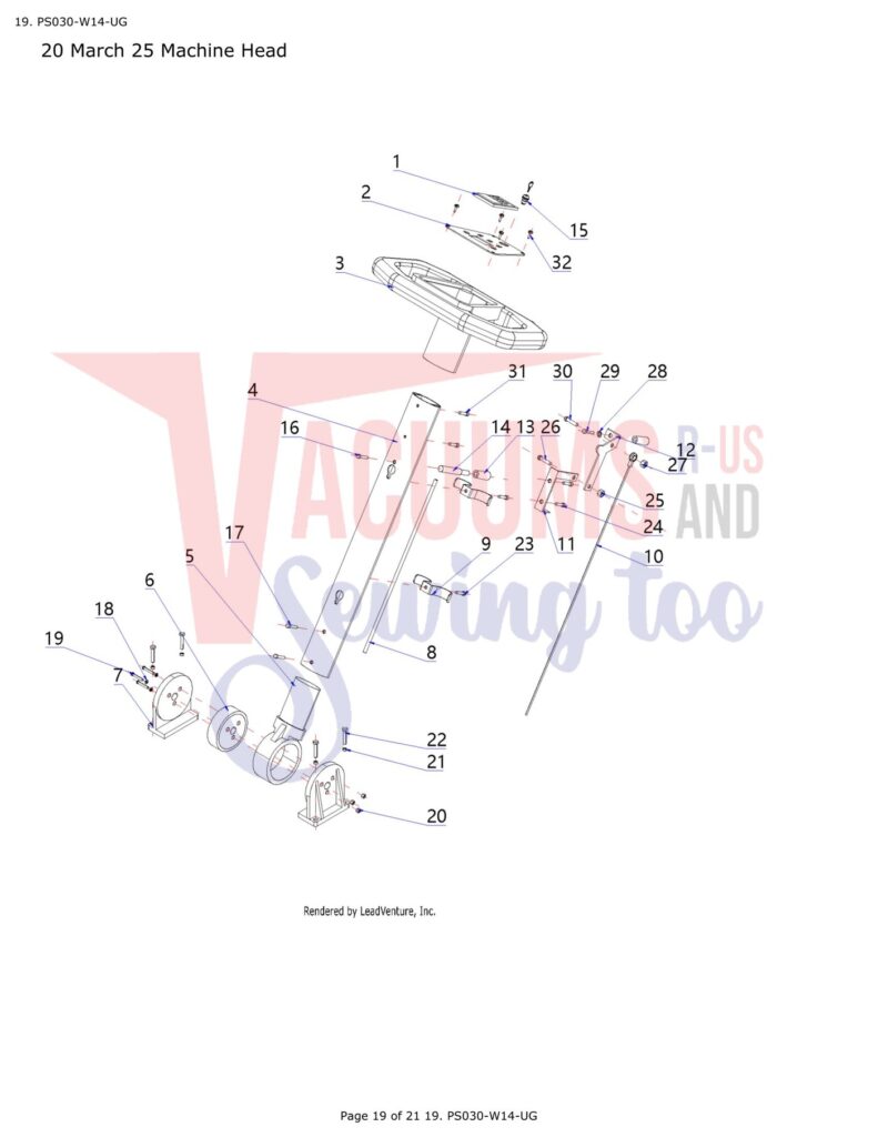 Powr-Flite PS030-W14-UG exploded schematic diagram (page 7)