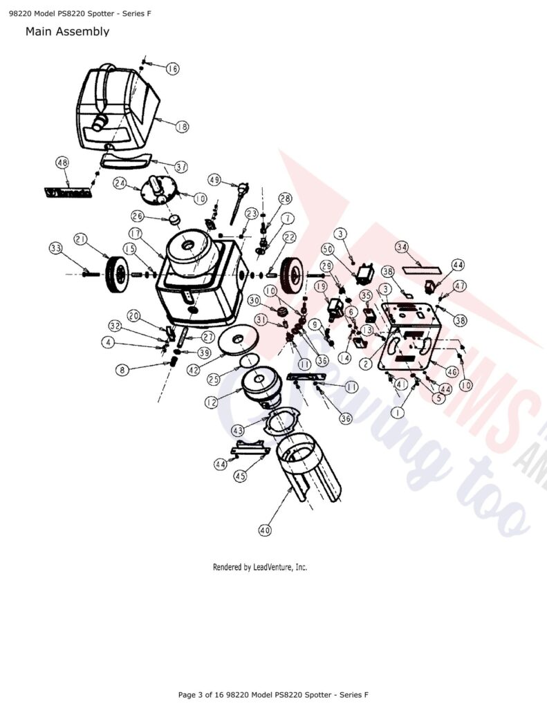 Eureka P8220 exploded schematic diagram (page 1)