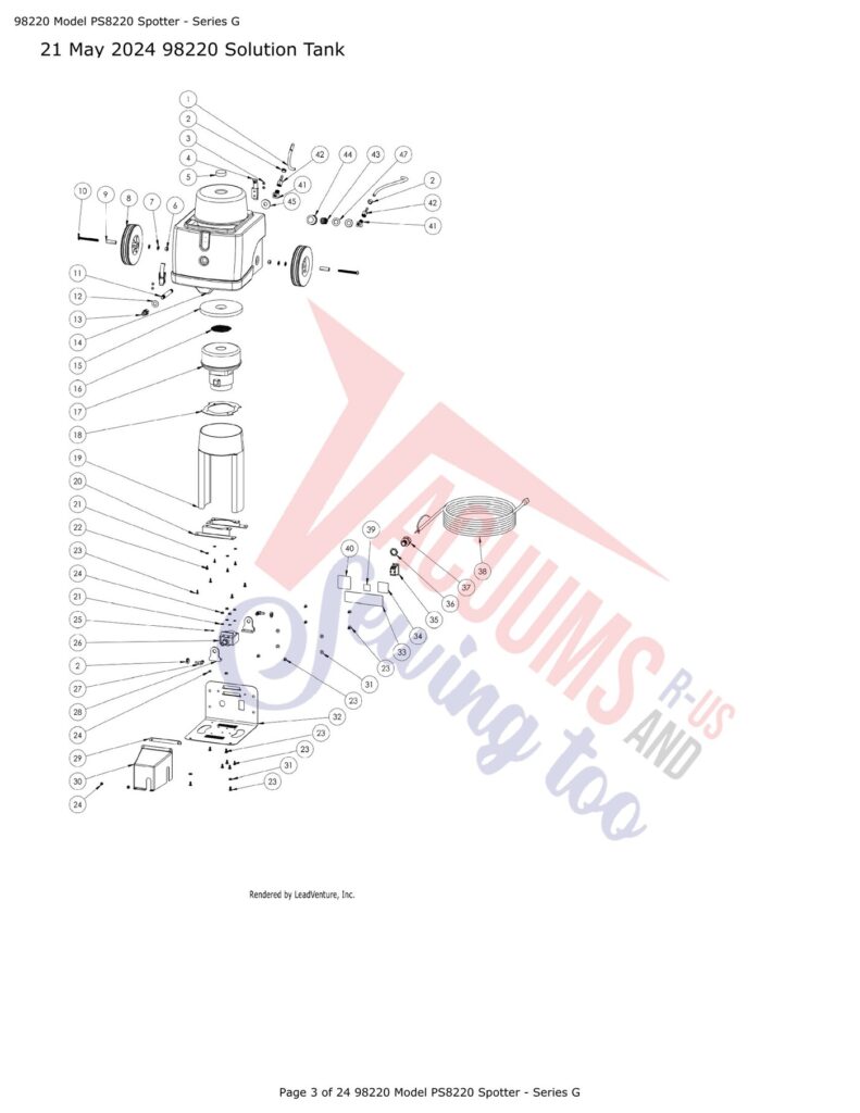 Tornado 98220 exploded schematic diagram (page 1)