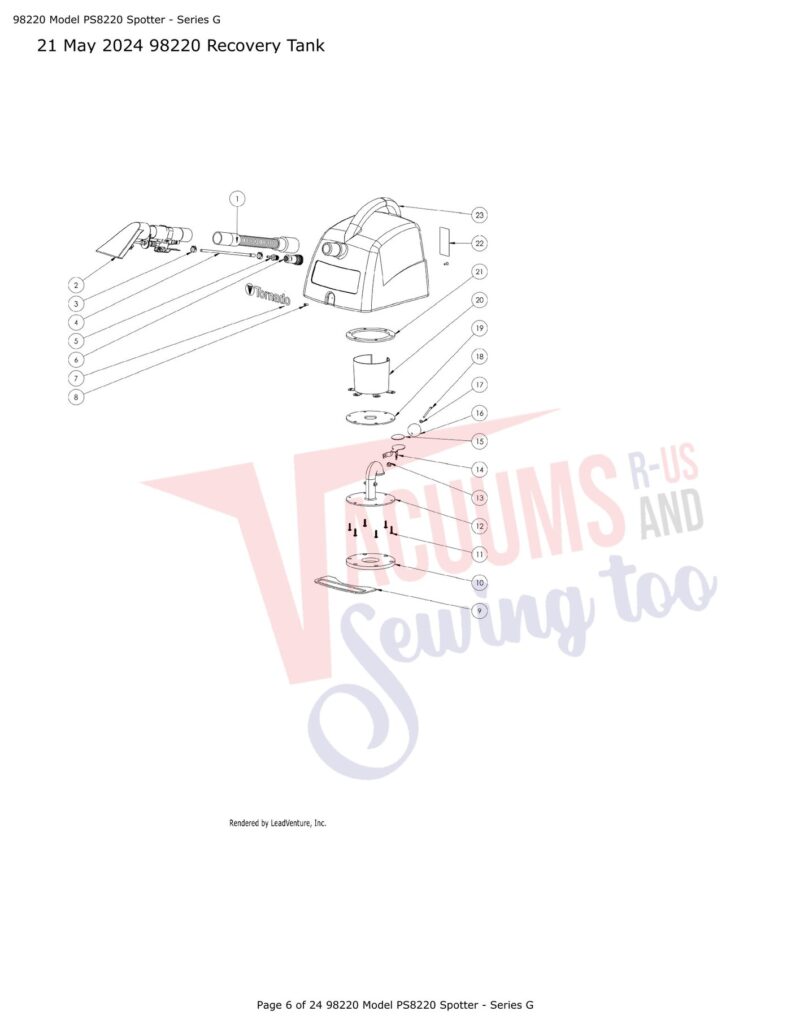 Tornado 98220 exploded schematic diagram (page 2)