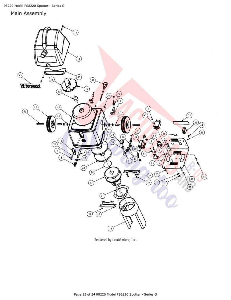 Tornado 98220 exploded schematic diagram (page 6)