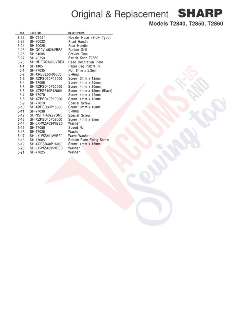 Sharp T2860 schematic page 2 preview