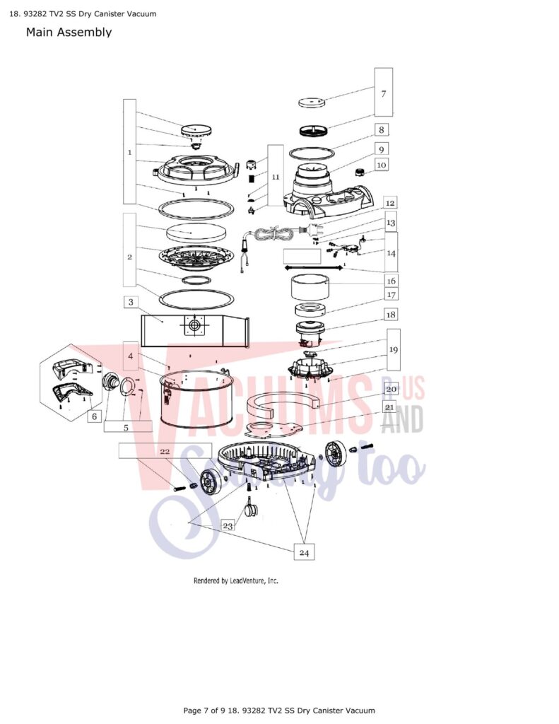 Tornado 93282 exploded schematic diagram (page 3)