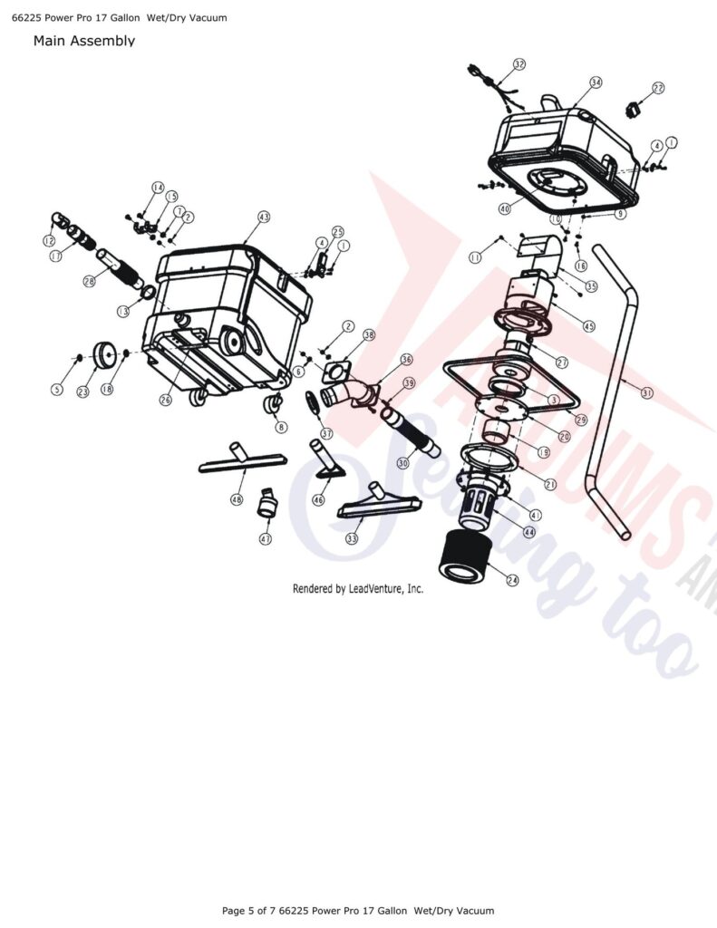 Tornado 66225 exploded schematic diagram (page 2)