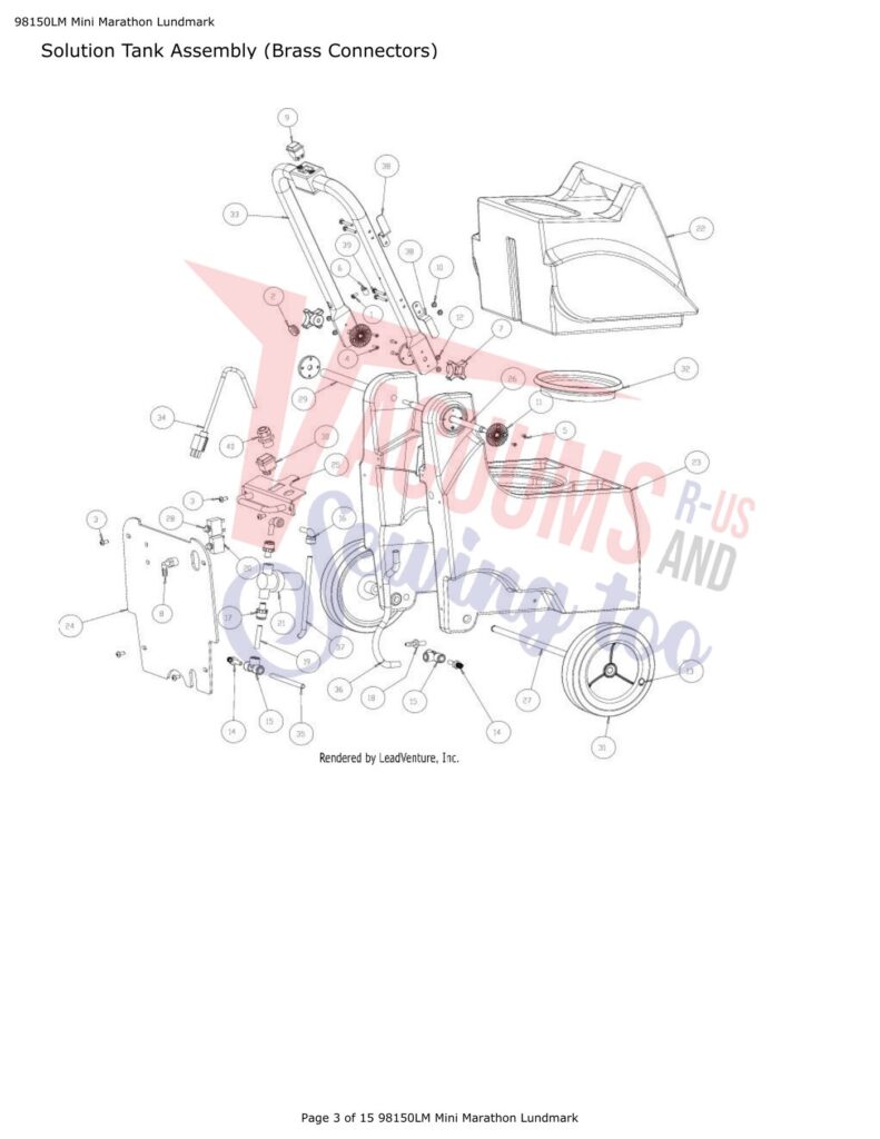 Tornado 98150LM exploded schematic diagram (page 1)