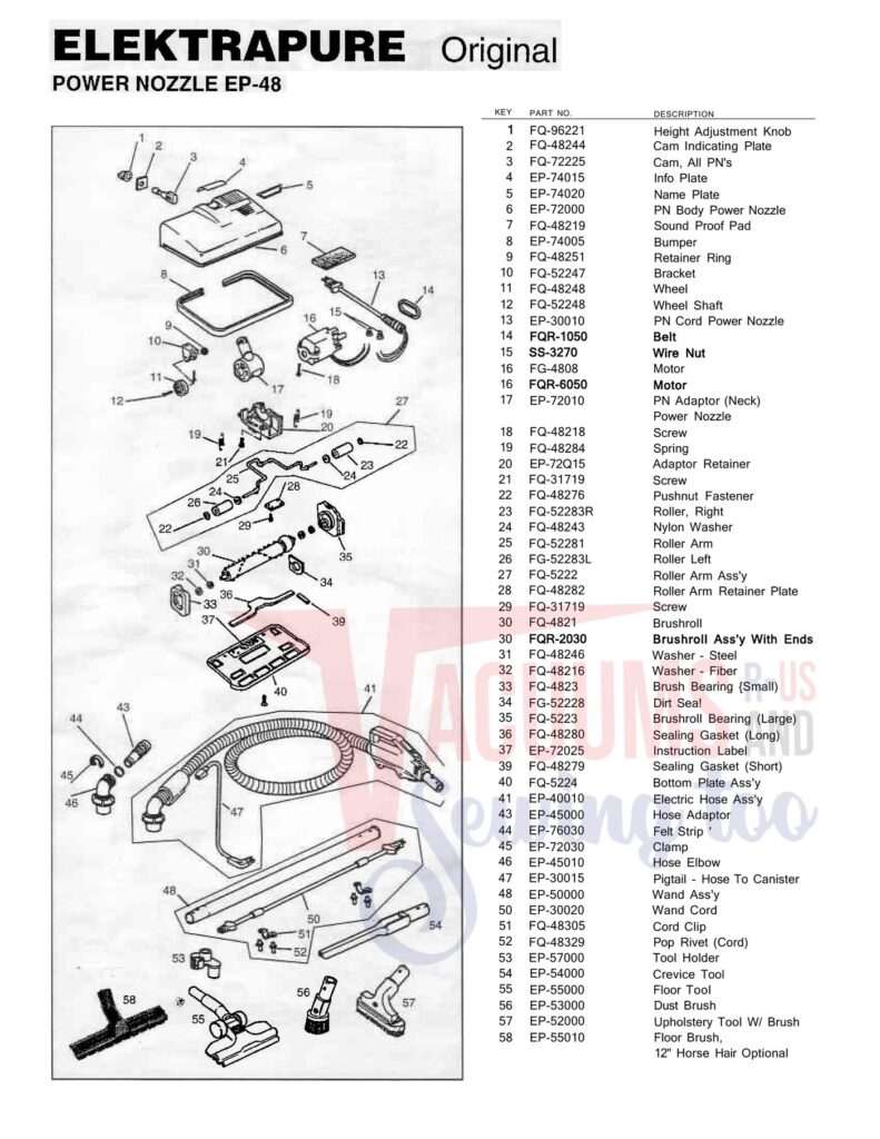 Elektrapure EP-4000 exploded schematic diagram (page 2)