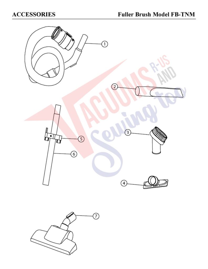 Fuller Brush FB-TNM exploded schematic diagram (page 2)