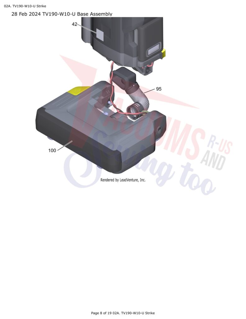Tornado TV190-W10-U exploded schematic diagram (page 3)